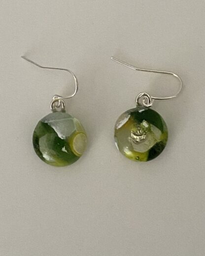 Green Variegated Earrings